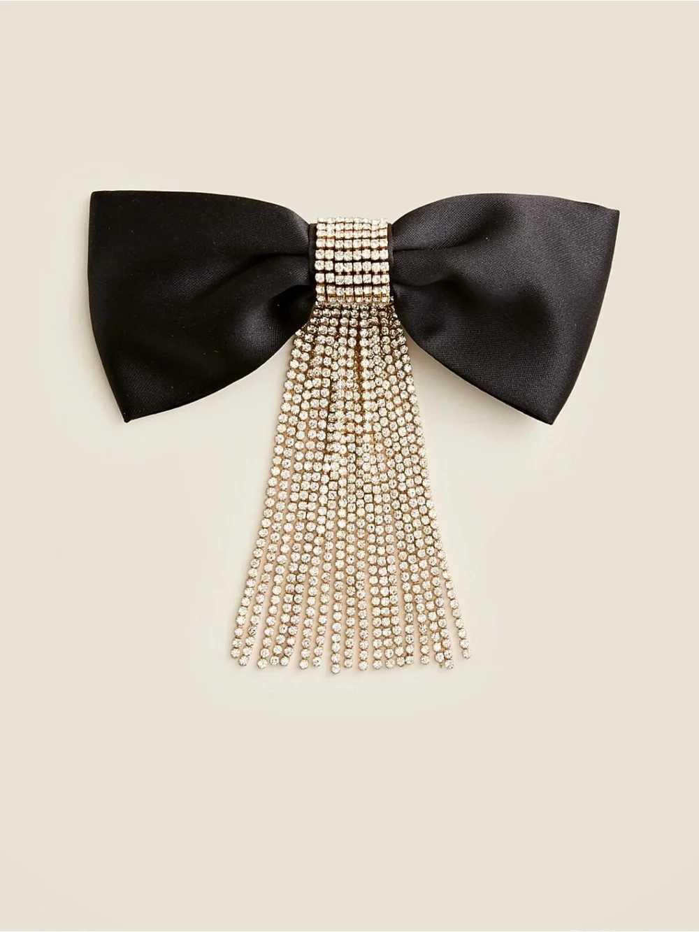 NWT J.Crew satin and rhinestone hair bow (Item CE505)
